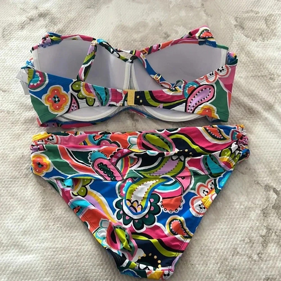 Bleu Rod Beattie Go For Bold Two Piece Swimsuit Top and Sarong Bikini Bottom - Picture 9 of 14